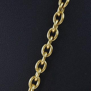 Chanel Vintage Quilted CC Pendant Necklace Metal