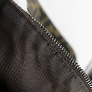 Fendi Zip Around Messenger Bag Zucca Canvas