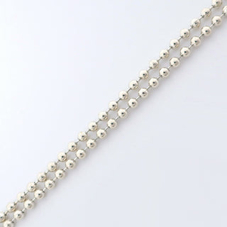 Gucci Logo Bar Double Ball Necklace Silver 925