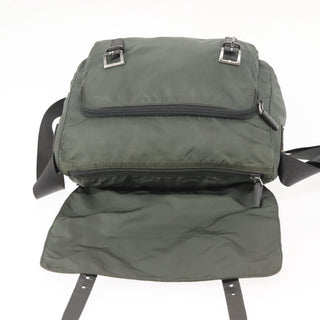 Prada Double Buckle Flap Messenger Bag Tessuto