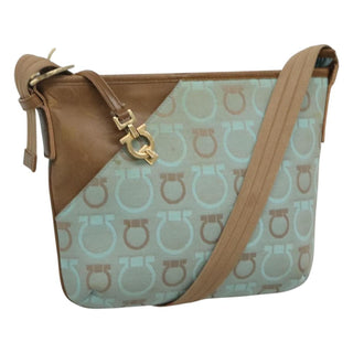 Salvatore Ferragamo Gancini Shoulder Bag Canvas