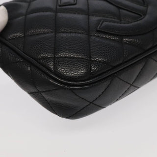 Chanel Timeless CC Chain Pochette Quilted Caviar