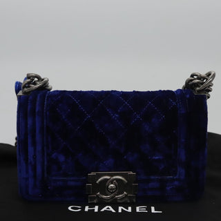 Chanel Boy Flap Bag Quilted Velvet