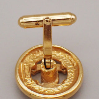 Chanel Round CC Plate Cufflinks Metal