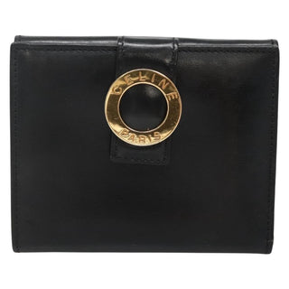 Celine Circle Logo Compact Wallet Leather