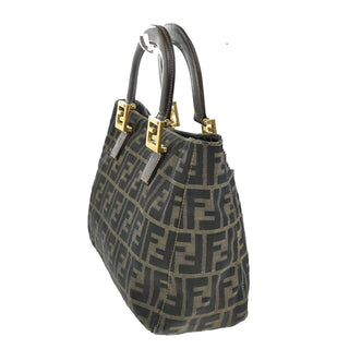 Fendi Vintage FF Handle Tote Zucca Canvas
