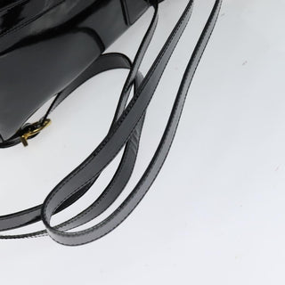 Salvatore Ferragamo Gancini Flap Drawstring Backpack Patent leather