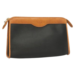 Christian Dior Vintage Zip Pochette Canvas and leather