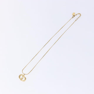 Christian Dior CD Pendant Necklace Metal