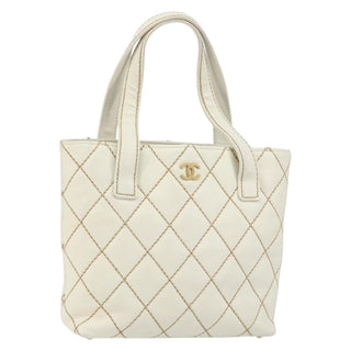 Chanel Surpique Tote Quilted Leather