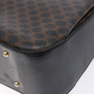 Celine Vintage Convertible Top Handle Bag Macadam Coated Canvas