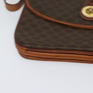Celine Vintage Macadam Shoulder Bag Canvas and Leather