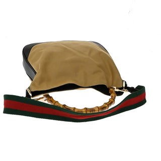Gucci Sherry bamboo Shoulder Bag Canvas