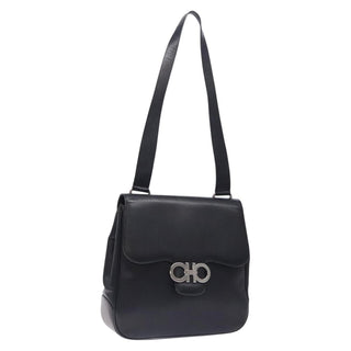 Salvatore Ferragamo Gancini Shoulder Bag Leather