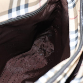 Burberry Top Handle Tote Haymarket Coated Canvas