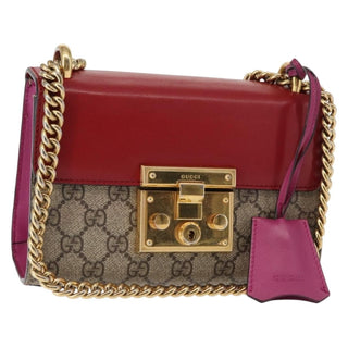 Gucci Padlock Shoulder Bag GG Coated Canvas and Leather