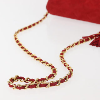 Chanel Vintage Tassel Full Flap Shoulder Bag Quilted Suede