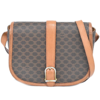 Celine Vintage Macadam Shoulder Bag Canvas