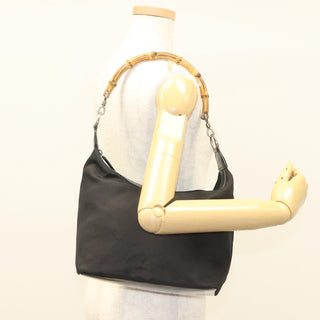 Gucci Vintage Bamboo Shoulder Bag Nylon