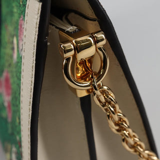 Gucci Ophidia Chain Shoulder Bag Flora GG Coated Canvas