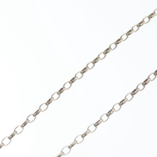 Gucci Engraved Interlocking G Chain Link Pendant Necklace Sterling Silver