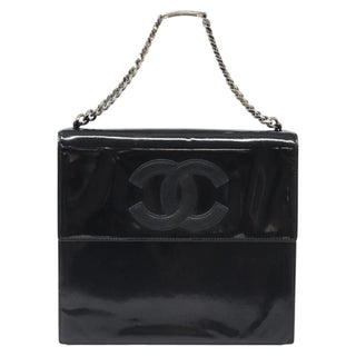 Chanel Vintage CC Box Flap Bag Patent Leather