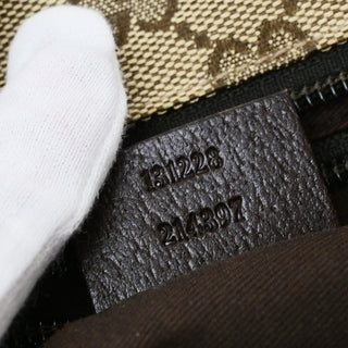 Gucci Web Zip Tote GG Canvas