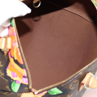 Louis Vuitton Speedy Handbag Limited Edition Monogram Roses