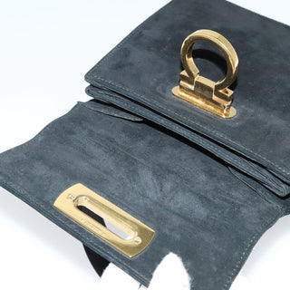 Salvatore Ferragamo Gancini Convertible Top Handle Bag Suede