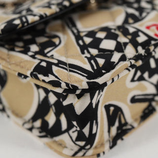 Chanel Flap Card Holder on Chain Quilted Printed Canvas