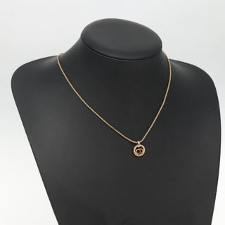 Christian Dior CD Pendant Necklace Gold-plated