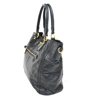 Prada Front Pocket Convertible Tote Vitello Shine
