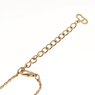 Christian Dior CD Round Pendant Necklace Metal and Crystals