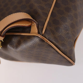 Celine Vintage Drawstring Flap Backpack Macadam Coated Canvas