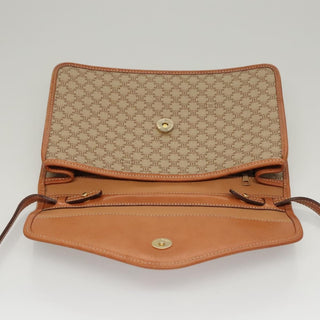 Celine Vintage Macadam Shoulder Bag Canvas and Leather