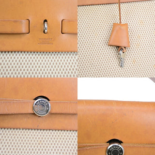 Hermes Herbag Zip Leather and Toile