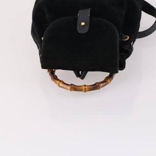 Gucci Vintage Bamboo Backpack Suede