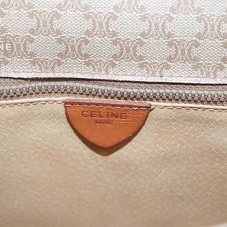 Celine Vintage Macadam Shoulder Bag Canvas and Leather
