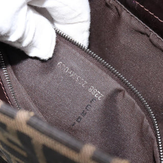 Fendi Vintage Pocket Shoulder Bag Zucca Canvas