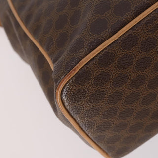 Celine Vintage Drawstring Flap Backpack Macadam Coated Canvas