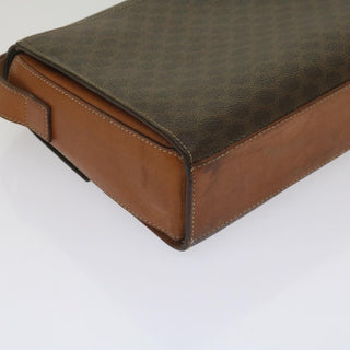 Celine Vintage Macadam Shoulder Bag Canvas and Leather