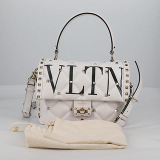 Valentino Garavani VLTN Candystud Top Handle Bag Printed Leather