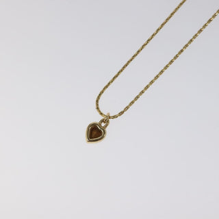 Christian Dior Heart Charm Necklace Metal