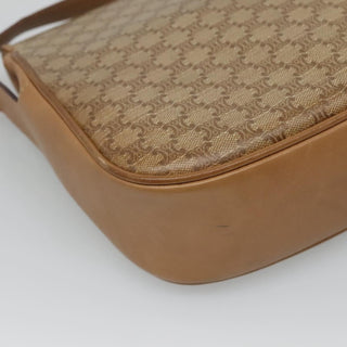Celine Vintage Macadam Shoulder Bag Canvas and Leather