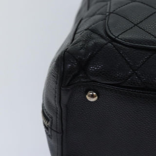 Chanel Vintage CC Zip Around Bowler Bag Quilted Caviar