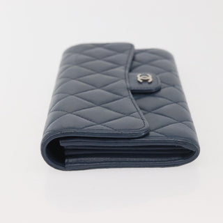 Chanel CC Gusset Classic Flap Wallet Quilted Lambskin