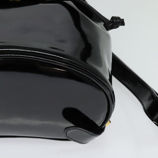 Salvatore Ferragamo Gancini Flap Drawstring Backpack Patent leather