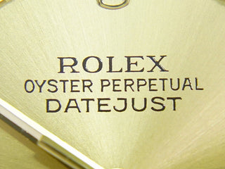 Rolex Datejust Automatic Watch Stainless Steel and Yellow Gold