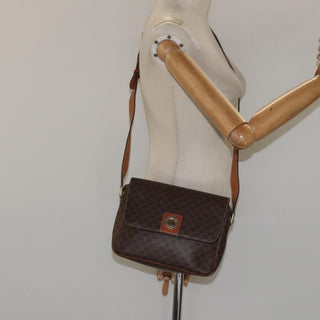 Celine Vintage Macadam Shoulder Bag Canvas