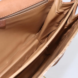 Celine Vintage Macadam Shoulder Bag Canvas and Leather